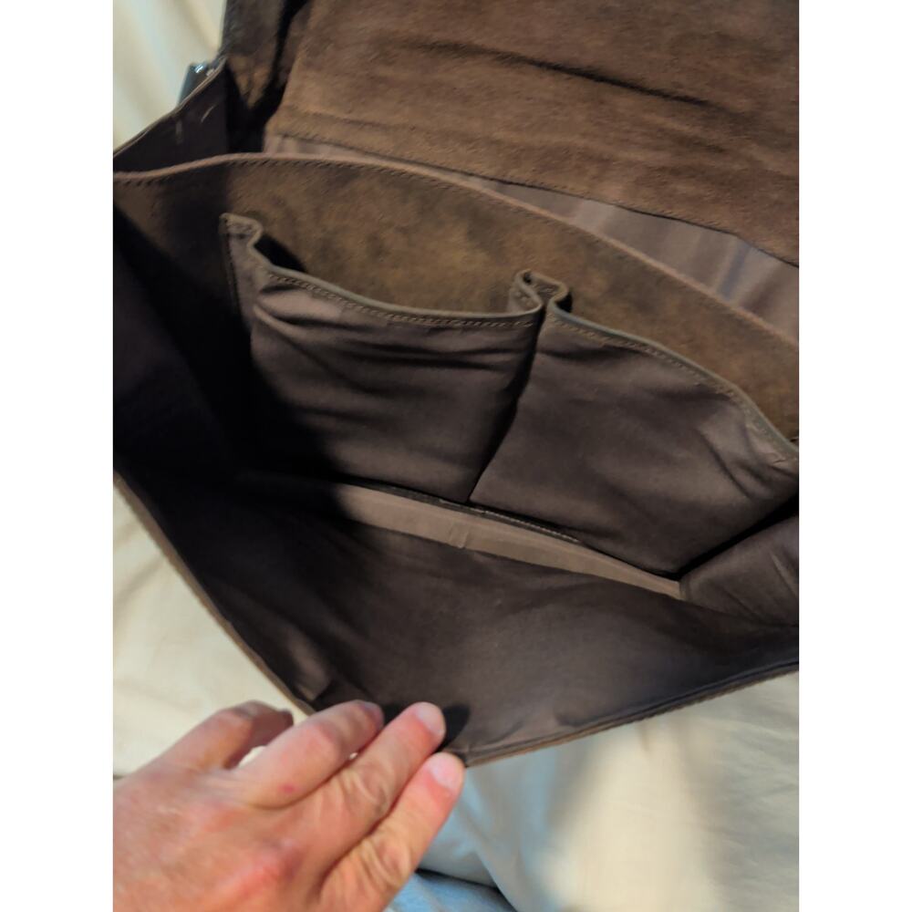 Heavy Duty Black Leather Briefcase Backpack Convertible Laptop Messenger Bag... - Picture 11 of 11